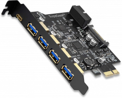 SupaHub PCIe to 4x Type A and 1x Type C USB Card