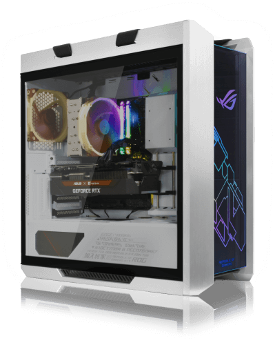 Leviathan shown is the ASUS Helios Chassis